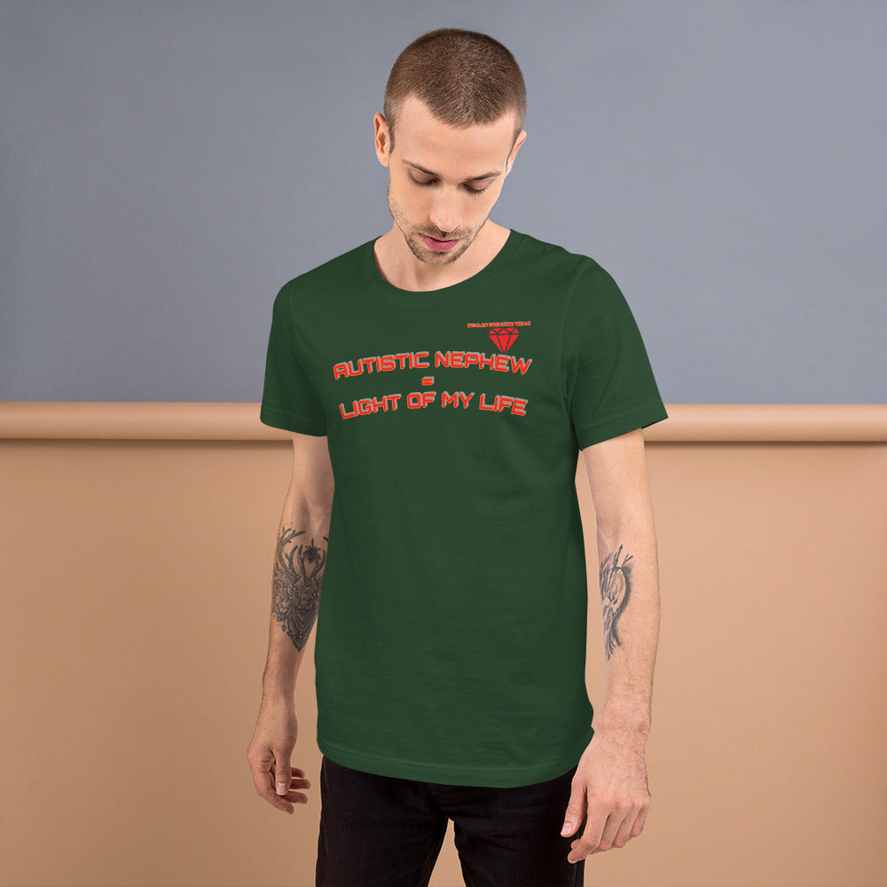 AUTISTIC NEPHEW = LIGHT OF MY LIFE | PREMIUM BELLA CANVAS TEE
