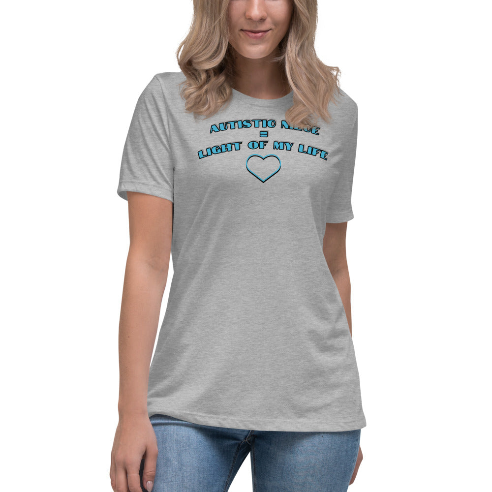 AUTISTIC NIECE = LIGHT OF MY LIFE | PREMIUM BELLA CANVAS TEE