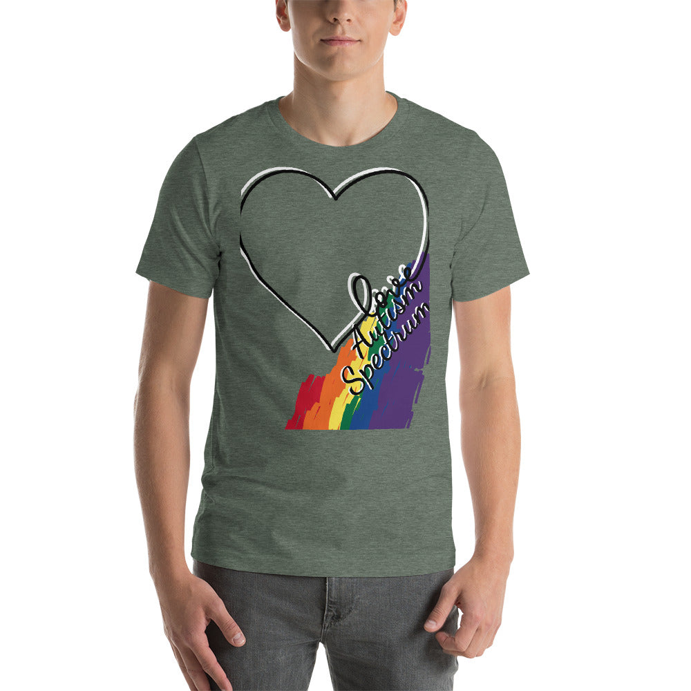 Love Autism Spectrum Rainbow | Unisex Premium Tee