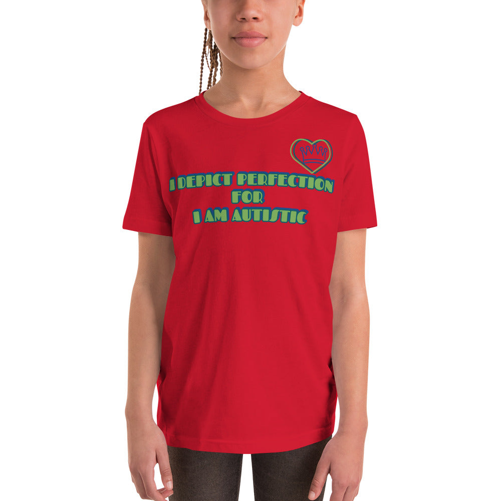 I DEPICT PERFECTION FOR I AM AUTISTIC | YOUTH GIRLS FITTED