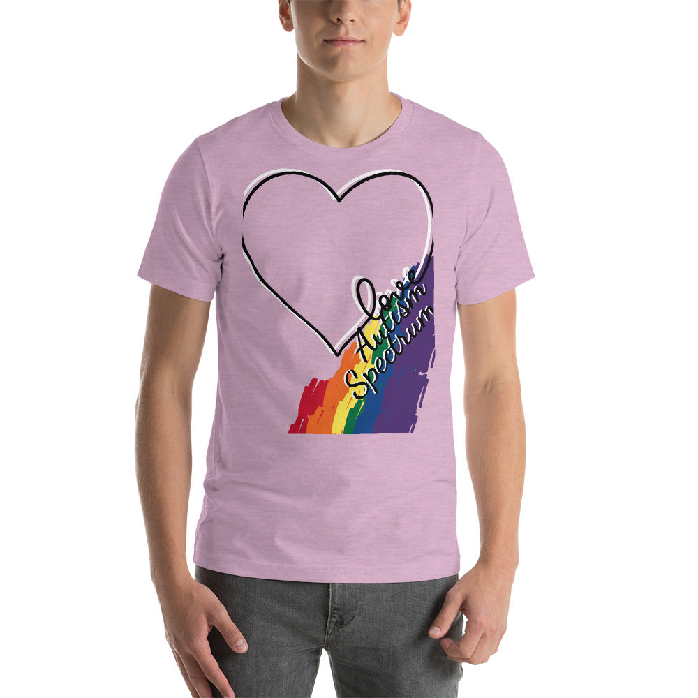Love Autism Spectrum Rainbow | Unisex Premium Tee