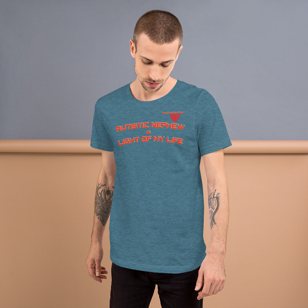 AUTISTIC NEPHEW = LIGHT OF MY LIFE | PREMIUM BELLA CANVAS TEE