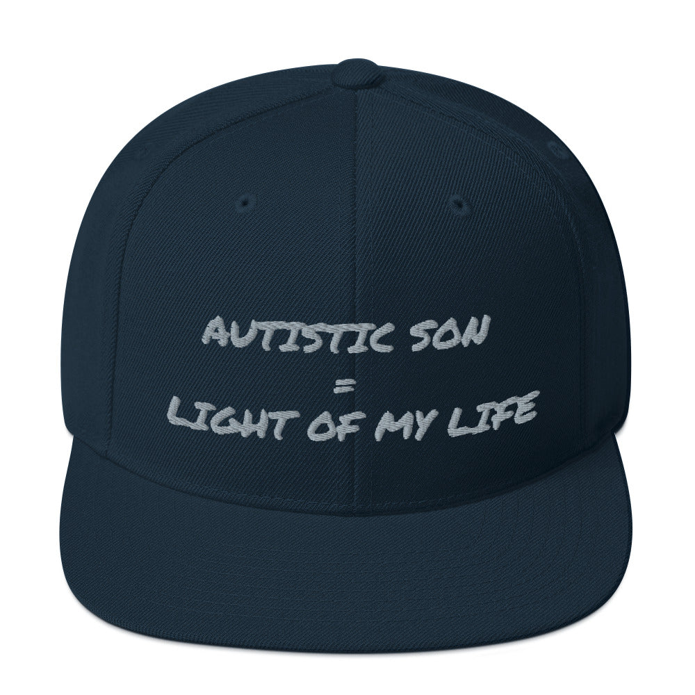 SNAP BACK HAT | AUTISTIC SON = LIGHT OF MY LIFE
