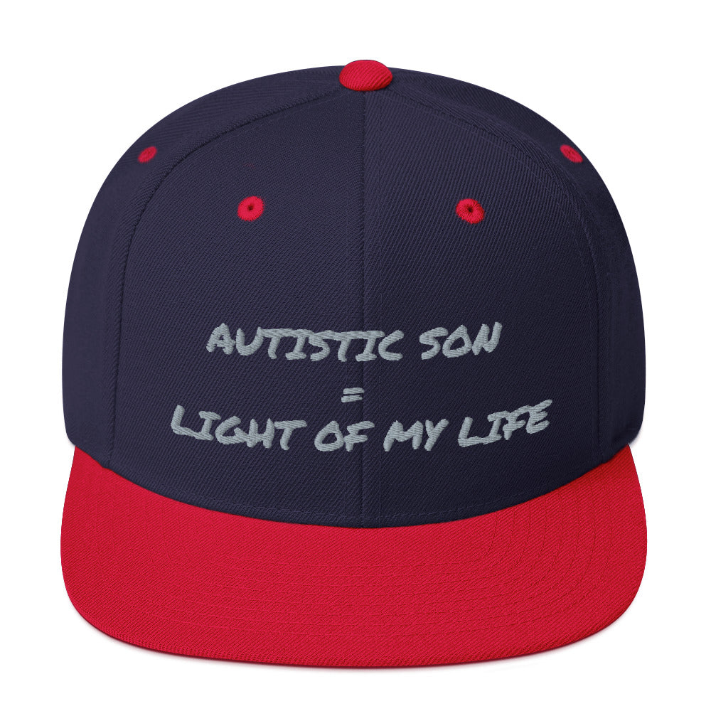 SNAP BACK HAT | AUTISTIC SON = LIGHT OF MY LIFE