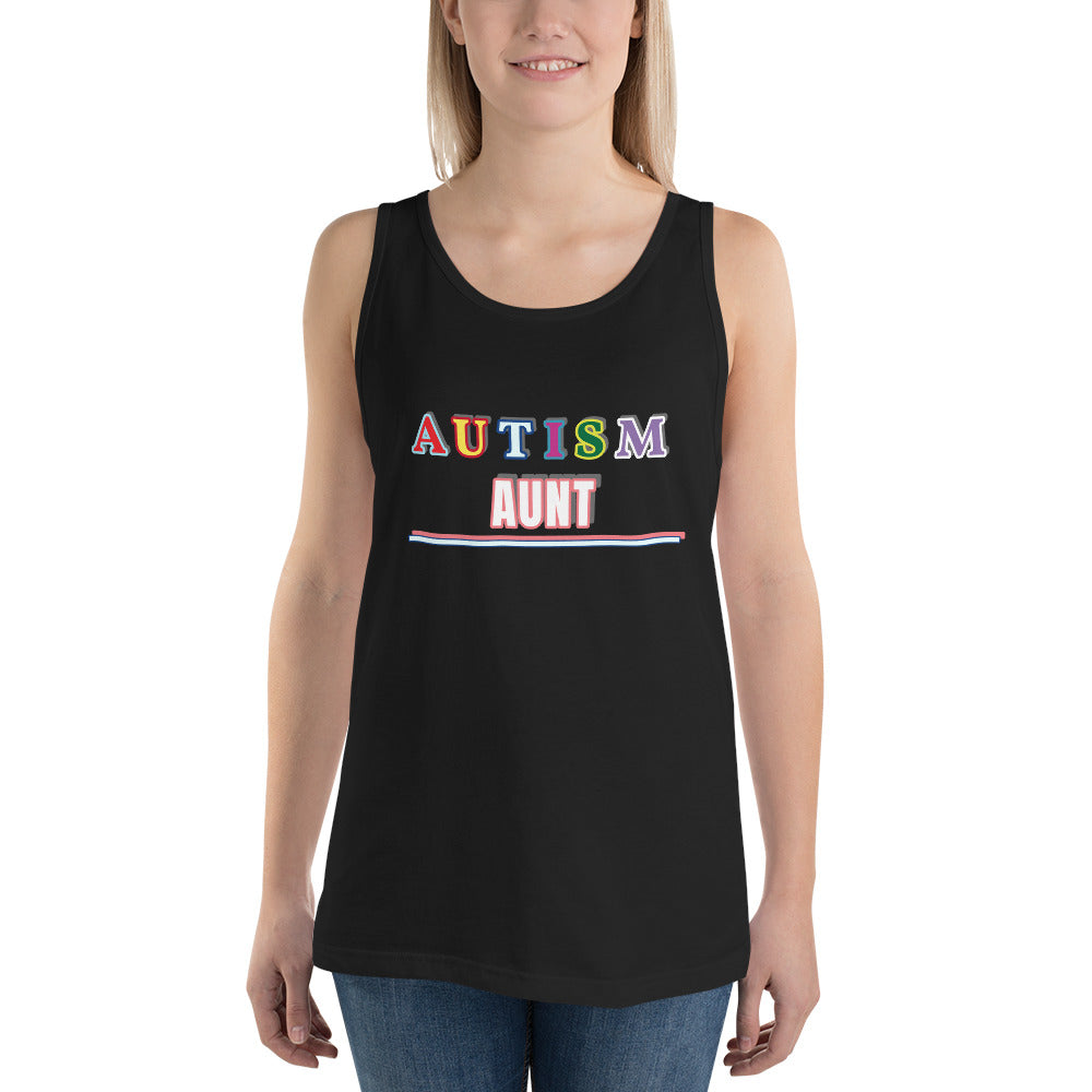 AUTISM AUNT | PREMIUM FITTED WOMAN'S BELLA CANVAS TANK TOP