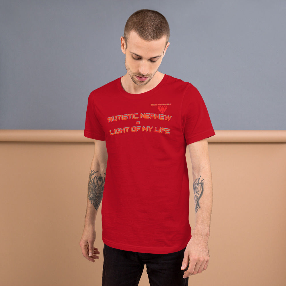 AUTISTIC NEPHEW = LIGHT OF MY LIFE | PREMIUM BELLA CANVAS TEE