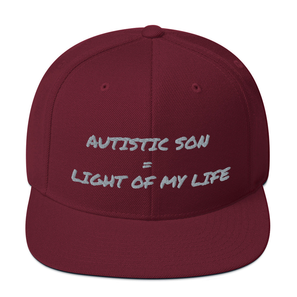 SNAP BACK HAT | AUTISTIC SON = LIGHT OF MY LIFE