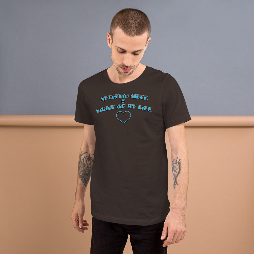 AUTISTIC NIECE = LIGHT OF MY LIFE | PREMIUM BELLA CANVAS COMFORT TEE