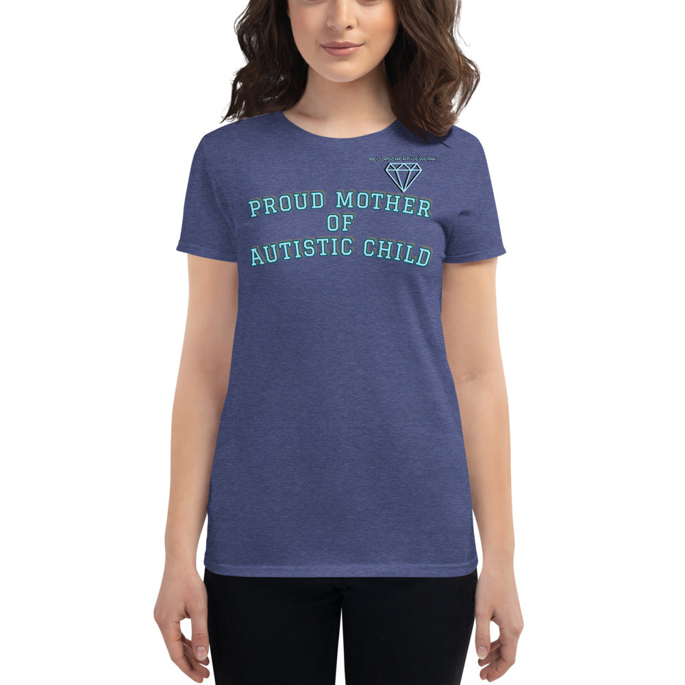 PROUD MOTHER OF AUTISTIC CHILD | PREMIUM FITTED ANVIL TEE