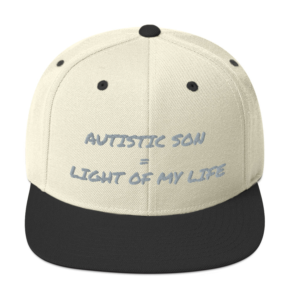 SNAP BACK HAT | AUTISTIC SON = LIGHT OF MY LIFE