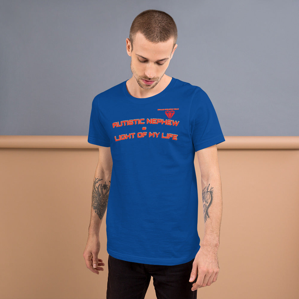 AUTISTIC NEPHEW = LIGHT OF MY LIFE | PREMIUM BELLA CANVAS TEE