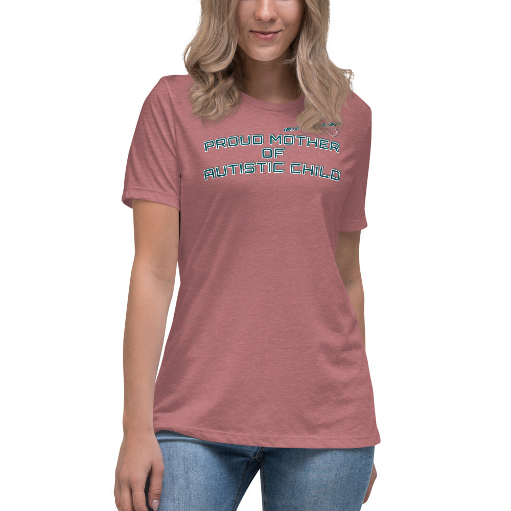 PROUD MOTHER OF AUTISTIC CHILD | PREMIUM FITTED BELLA CANVAS TEE