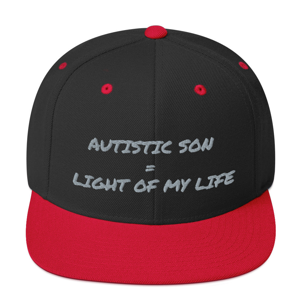 SNAP BACK HAT | AUTISTIC SON = LIGHT OF MY LIFE